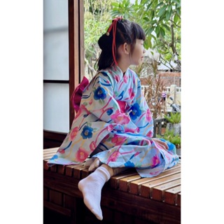 PinkLoveJapan~日本購回~全新 傳統和服 浴衣 甚平 祭典 藝妓服 家居服 休閒服 夏季 女童