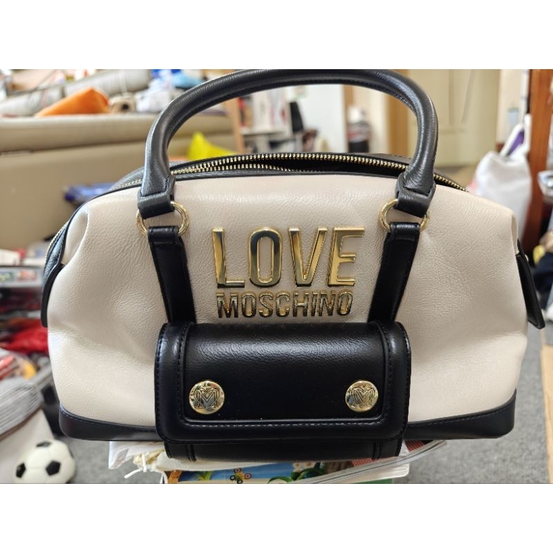 賠售全新LOVE MOSCHINO 波斯頓包/買就隨機送COACH包包