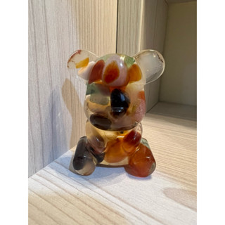 《mini熊～世界》🐻天然彩瑪瑙水晶碎石🐻小熊擺件🐻
