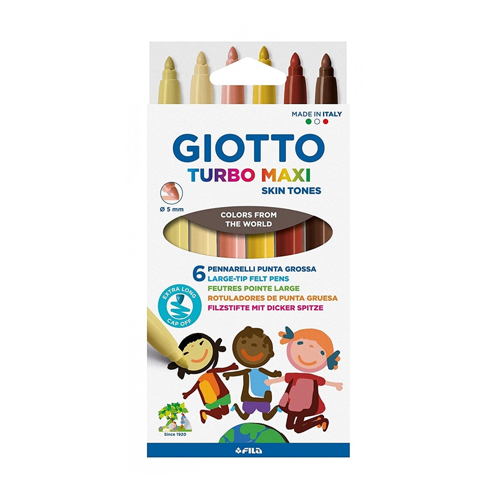 義大利 Giotto 不縮頭彩色筆 5mm 6色 (GOF527000)