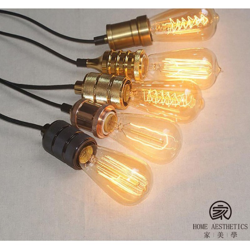 【家美學】愛迪生燈泡 E27螺口復古鎢絲光源創意藝術個性裝飾白熾燈暖光吊燈