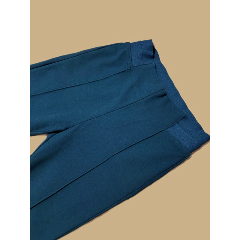 POLISEN設計師品牌 窄管 高彈性 修身 高腰長褲 彈力褲 內搭褲 深藍色S-M可穿