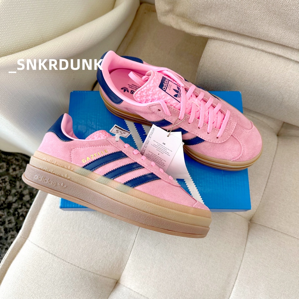 SNKRDUNK-免運 adidas Gazelle Indoor Bold 芭比粉 粉紅 厚底 H06122