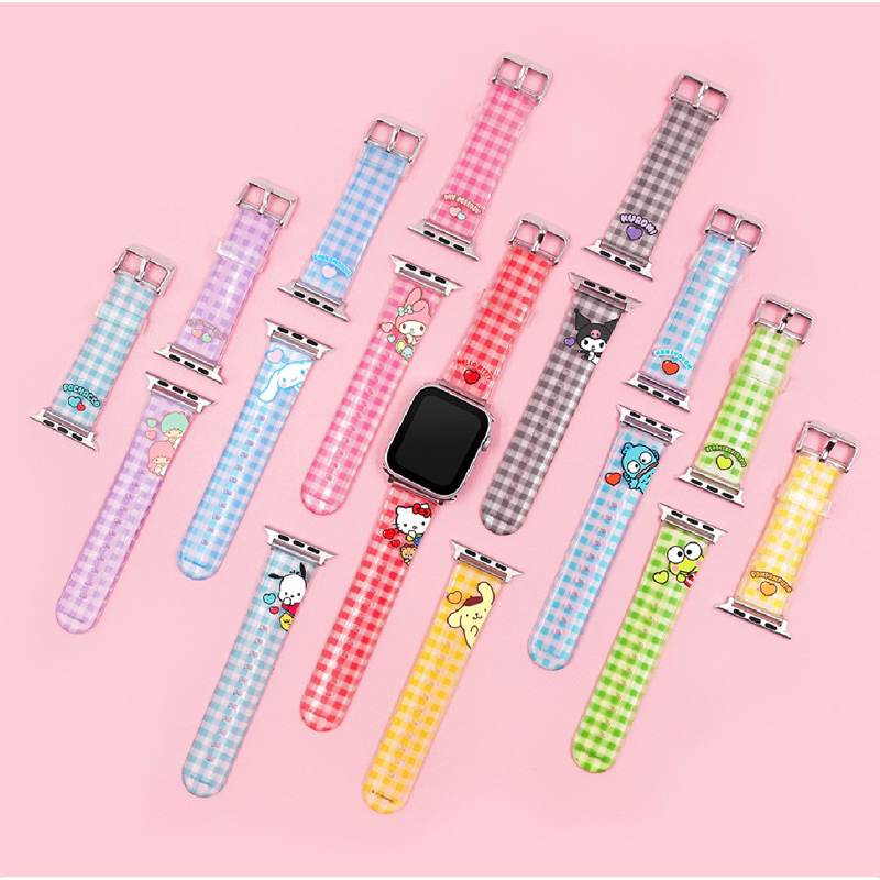 即有 韓國代購 三麗鷗 Apple Watch 蘋果錶帶 42mm 45mm 三星錶帶 kitty布丁狗 美樂蒂 嚕嚕米