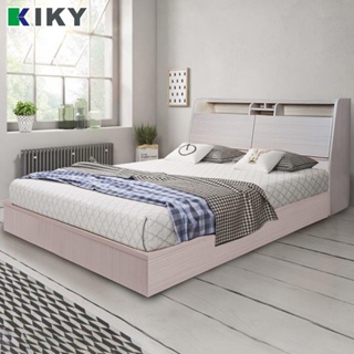 【KIKY 】巴清床頭箱搭配六分 / 三分床底 二件組 台灣製造｜✧單人、雙人、雙人加大✧ 附插座 床組