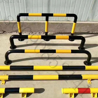 【廠傢直銷，免運含稅】加厚鋼管擋車器車位車輪定位器防撞欄桿道路隔離樁U型限位器護欄