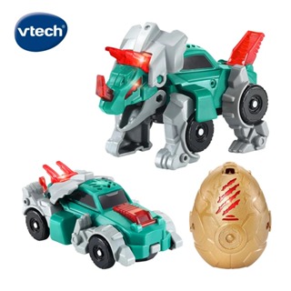 【英國 Vtech 】3合1恐龍蛋-聲光變形恐龍車 三角龍