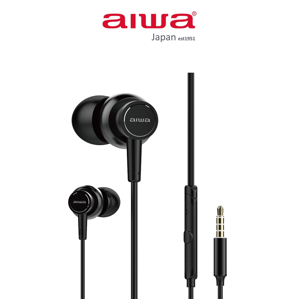 AIWA 愛華 Hi-Res 入耳式高解析音質耳機 HP-VH50 (黑/白 2色) 【福利品】