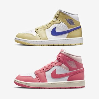 NIKE AIR JORDAN 1 MID 草莓奶油 青檸藍莓 中筒 休閒 籃球鞋 男女鞋【BQ6472】