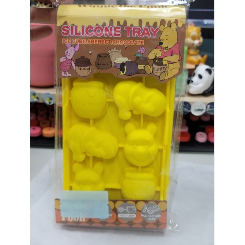 轉賣 全新 現貨1 迪士尼 pooh 小熊維尼 8連矽膠模型 製冰盒-做巧克力-冰塊-果凍