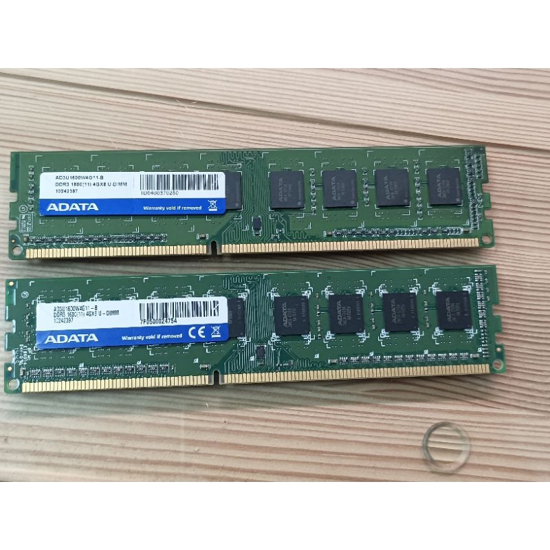 二手 威剛 ADATA DDR3 1600(11) 4GXR U-DIMM 桌機記憶體 終身保固