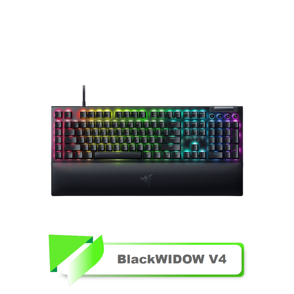 【TN STAR】Razer BlackWidow V4 黑寡婦 V4 幻彩版機械式電競鍵盤/綠軸/黃軸/專屬巨集鍵