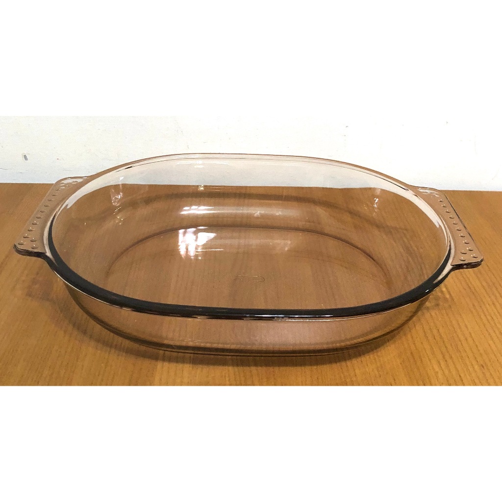 美國康寧 百麗系列 PYREX 琥珀色 橢圓形 康寧鍋 調理鍋  湯鍋 耐熱玻璃 適用一般烤箱.微波爐 不可直火加熱