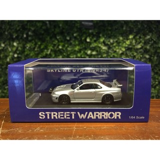 1/64 StreetWeapon Nissan Skyline GTR (R34) Drift Silver【MGM】