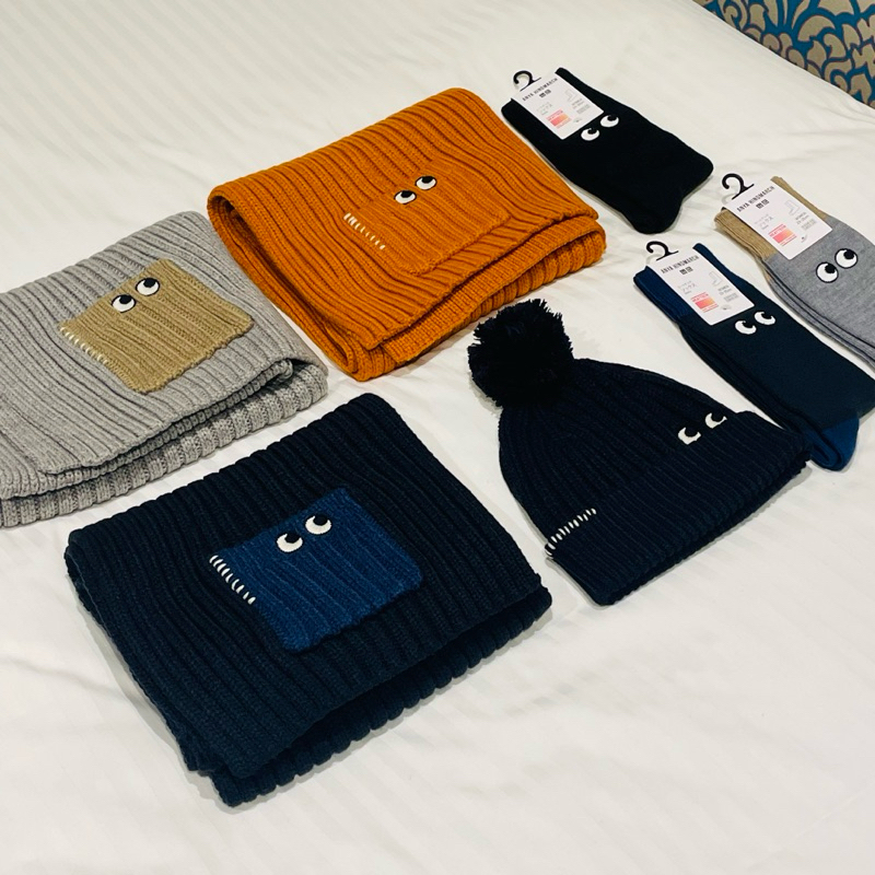 [現貨] UNIQLO x ANYA HINDMARCH 人氣聯名 兒童毛帽 毛衣 圍巾 襪子 限量 全新 日本親帶