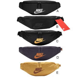 NIKE Heritage Hip BAG 黑色 腰包 刺繡 小勾 JUST DO IT NIKE LOGO【高冠國際】