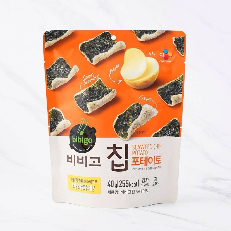 《現貨》韓國 CJ Bibigo / HBAF海苔餅乾 炸海苔 海苔脆片40g 人氣零食 韓國代購