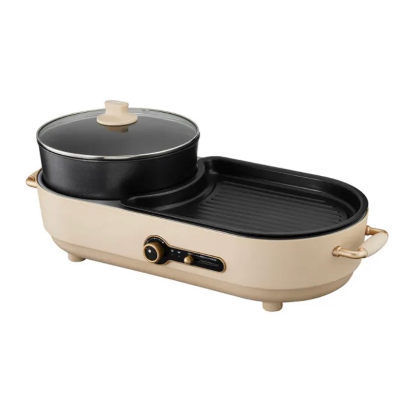 KINYO火烤兩用獨立雙溫控烤盤電 火鍋(BP-092)