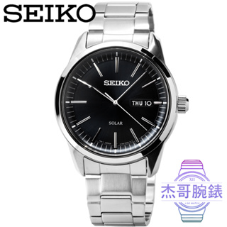 【杰哥腕錶】SEIKO精工太陽能藍寶石鋼帶男錶-黑 / SBPX063 (日本版)