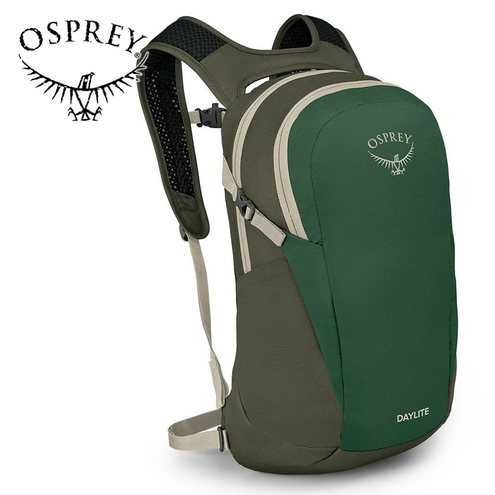 【Osprey 美國】Daylite 13 輕便多功能背包 綠色樹冠/綠色溪流｜日常/旅行/運動背包 13吋筆電背包