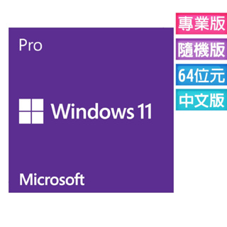 微軟 Microsoft Windows Pro 11 繁中專業-64位元隨機版