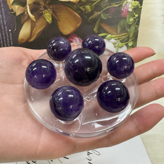 （深紫色）嚴選烏拉圭 天然紫水晶球 迷你款七星陣組✨招正財 好人緣 錢脈 貴人運桌上型擺件❤️