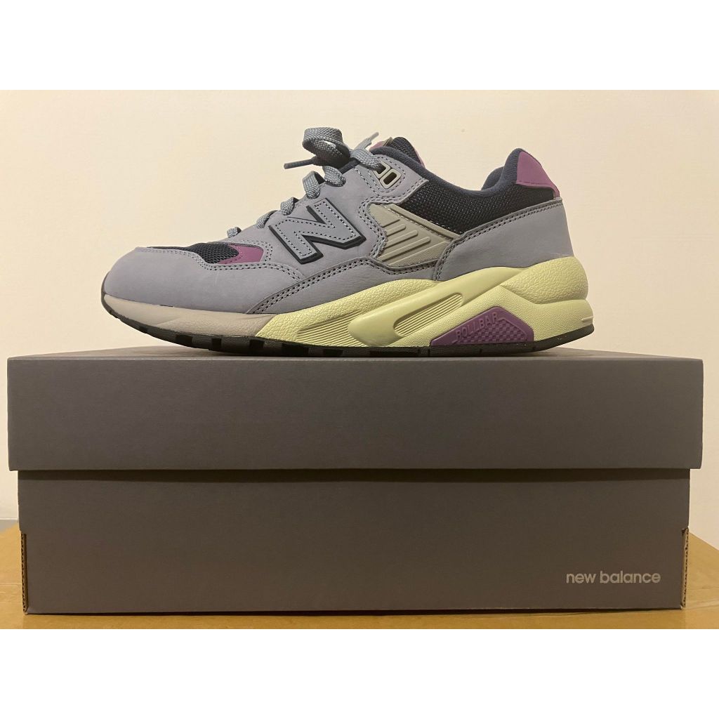 ⋐HJ㍿⋑ New Balance NB 復古運動鞋 中性 灰藍色 MT580VB2-D楦 580 IU同款(二手極新)