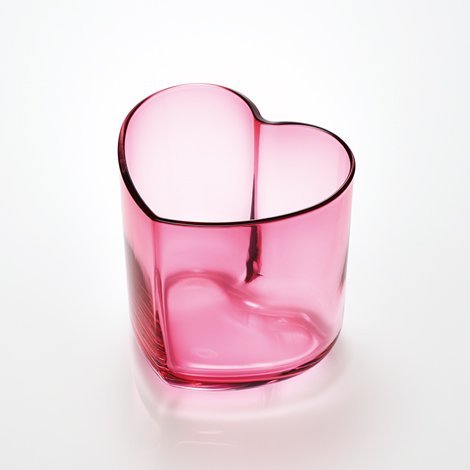 &lt;廣田硝子&gt;心型玻璃杯 琥珀色 玻璃 昭和 日本