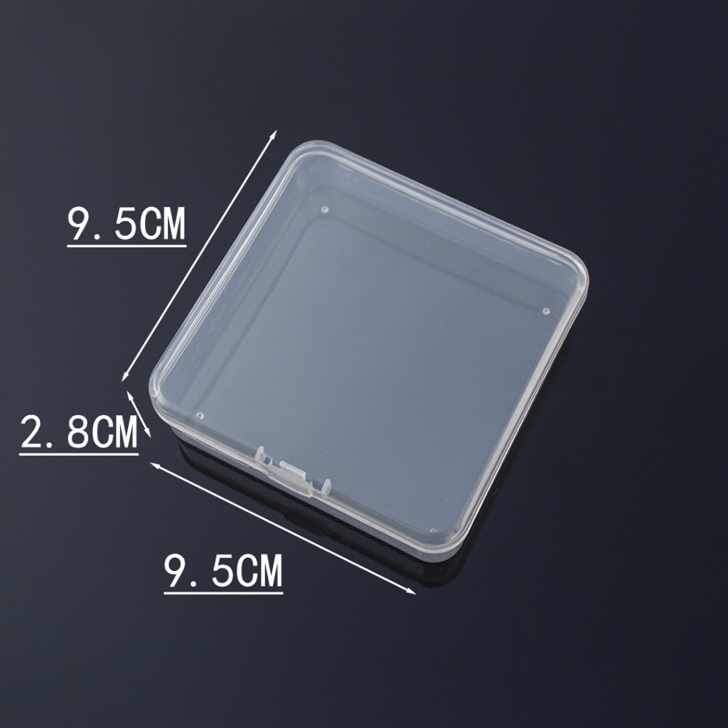 釭杠工具鋪 ◆9cm塑膠盒子 方形透明 零件收納盒 小號元件盒工具盒有蓋PP小盒子
