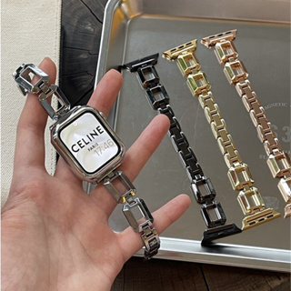 [Moon]金屬iwatch8SE錶帶適用於蘋果手錶applewatchS9/S8/S7/6/5/3/2錶帶