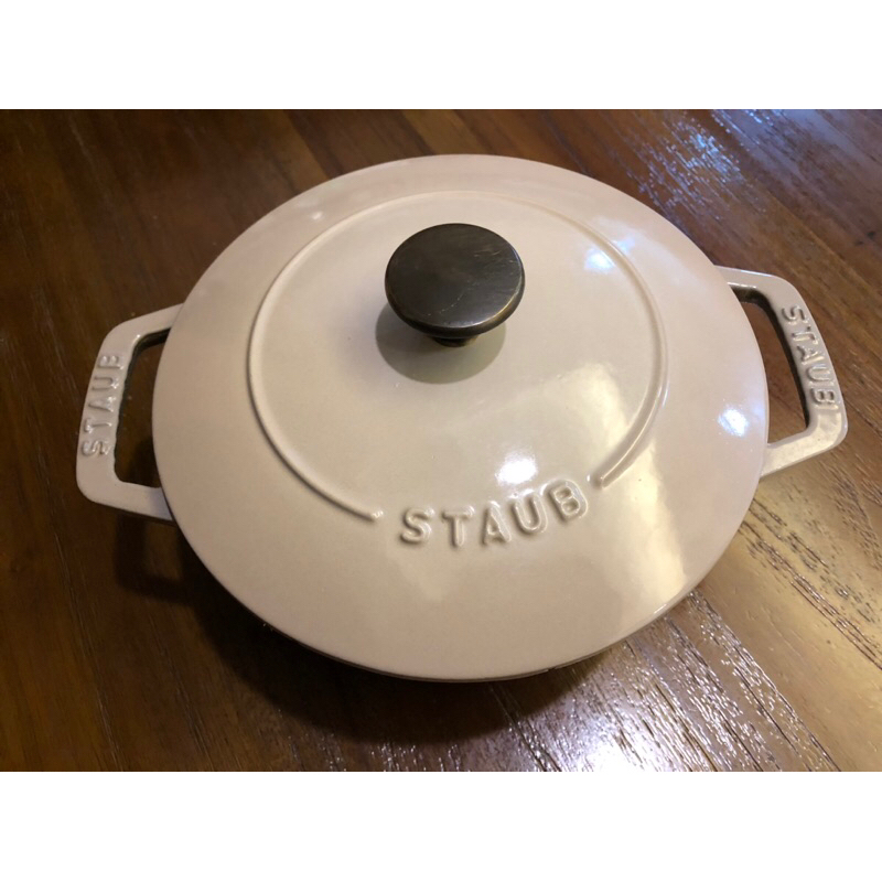 法國Staub琺瑯鑄鐵鍋和食鍋18cm-亞麻 8成新