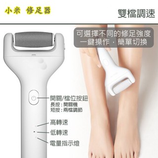 【臺灣出貨】小米有品 電動修足器 磨皮機 磨腳機 磨足機 磨腳器 磨腳皮 修腳皮 去腳皮 電動修足器 全身水洗