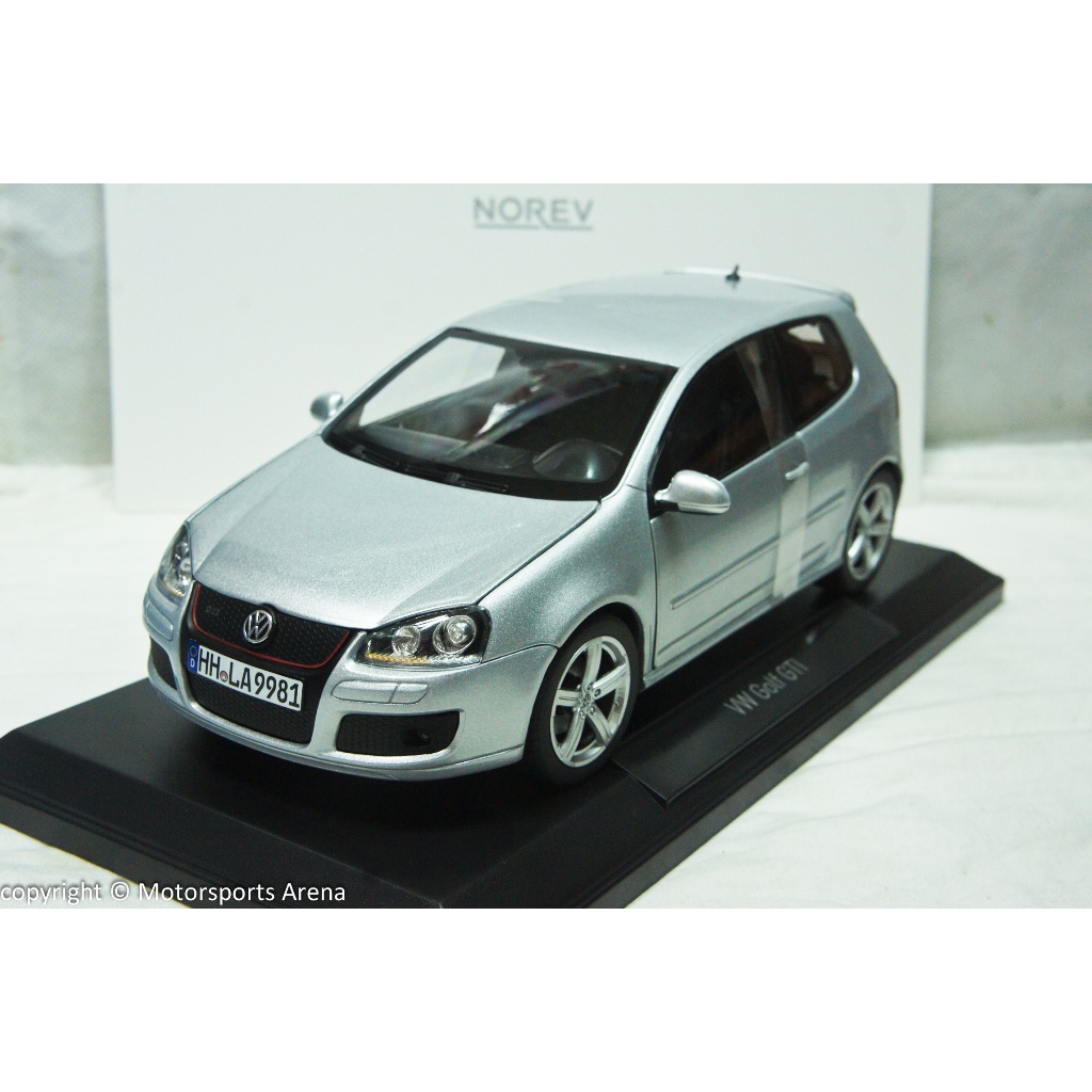 【現貨特價】1:18 Norev VW Golf 5 GTI Pirelli 2007 五代銀色 ※合金全開※