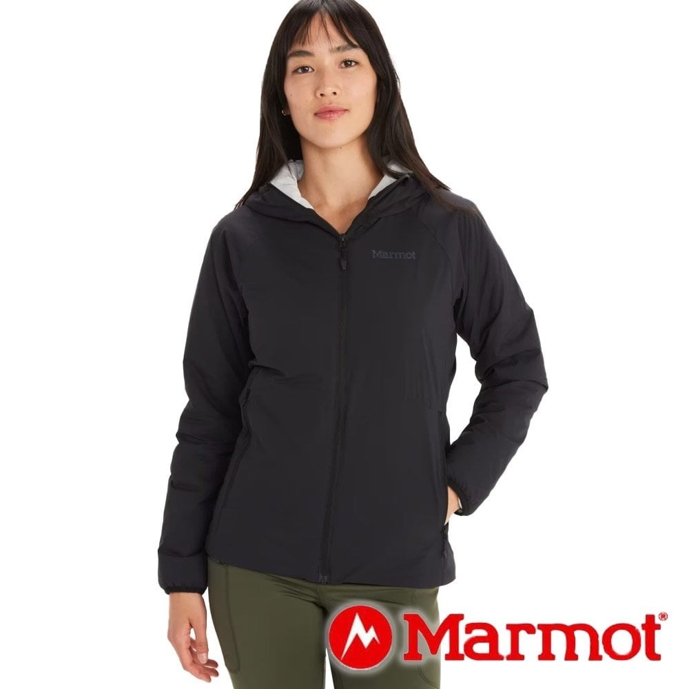 【Marmot】女彈性保暖連帽外套(PrimaLoft)『黑色』M12693