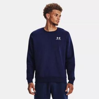 Under Armour 圓領套頭衫 Essential Fleece 長袖套頭衫 男 1374250-410 藍 現貨