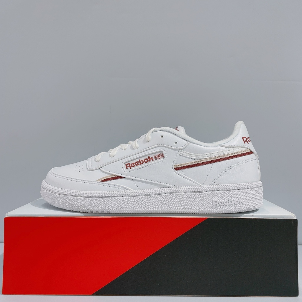 REEBOK CLUB C 85 VINTAGE 女生 白色 皮革 舒適 經典款 板鞋 運動 休閒鞋 100074446