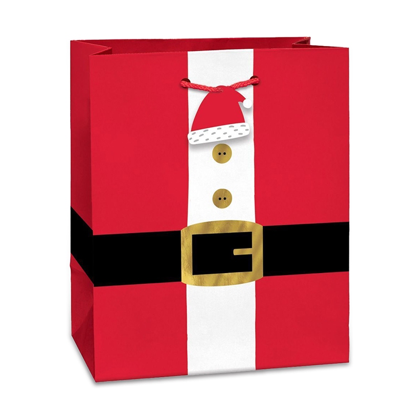 派對城 現貨 【禮物袋1入-胖胖聖誕老人】 歐美派對 禮物袋 禮物盒 聖誕節 聖誕佈置 派對佈置 拍攝道具