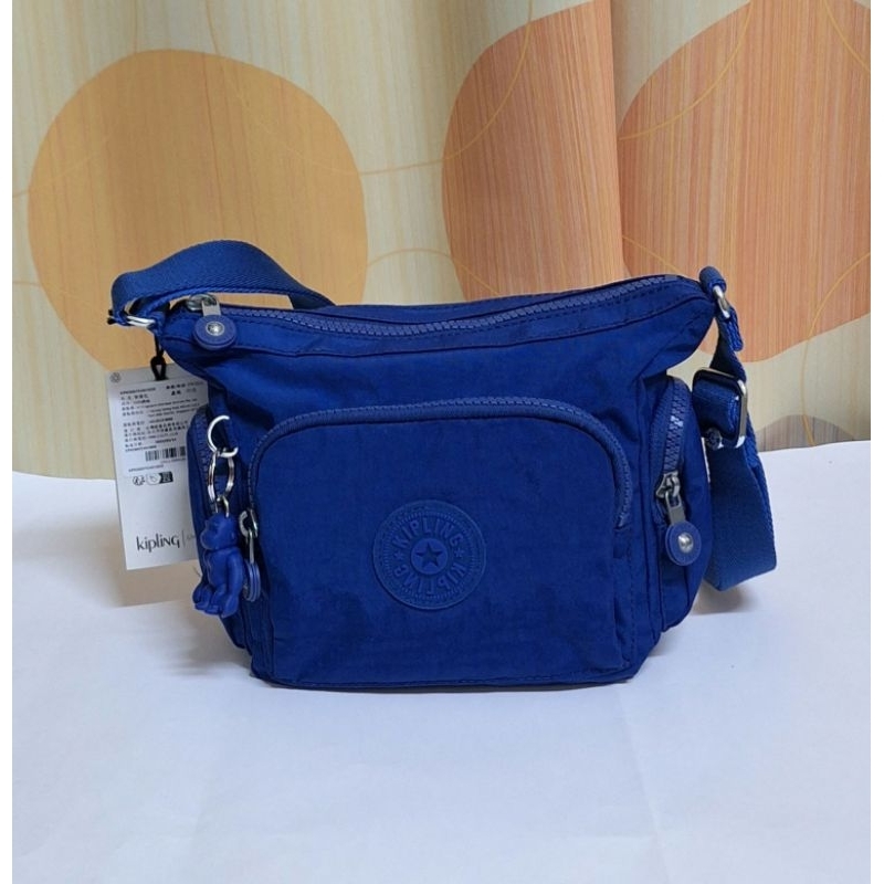 Kipling 夏日靛青藍小巧多層側背包-GABBIE MINI