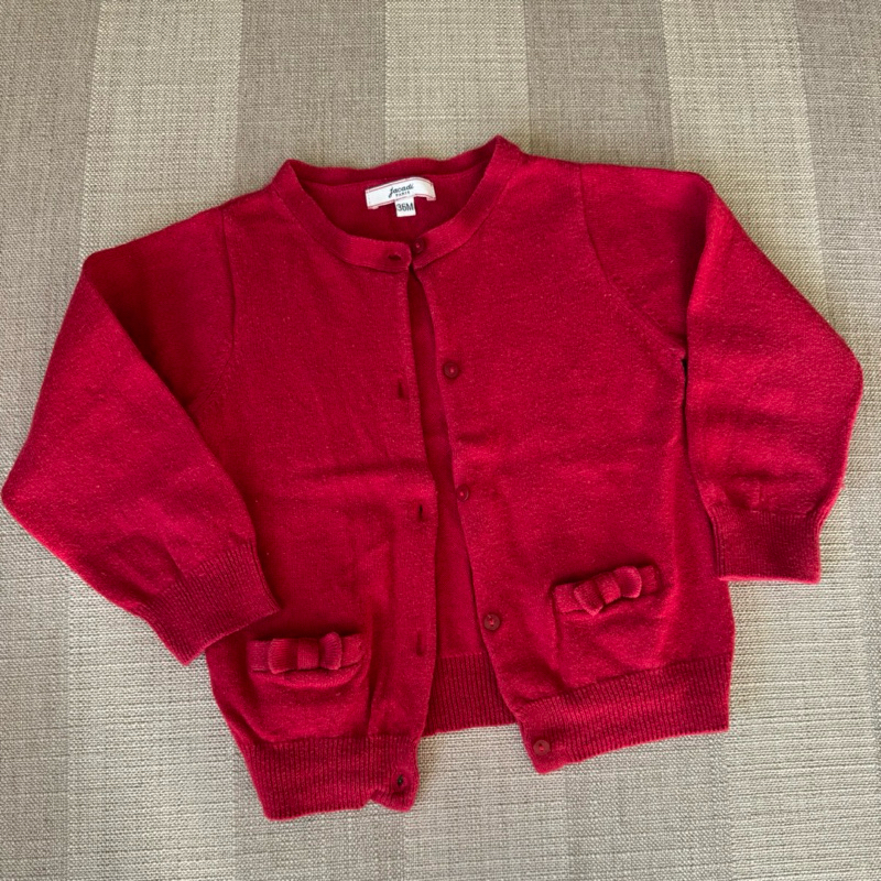 🇫🇷法國【Jacadi】 女童羊毛針織長袖外套 尺寸：3歲（96cm）二手8成新