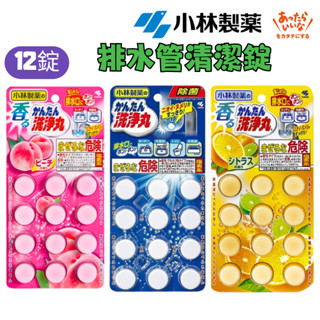 【現貨即出】小林製藥 排水孔洗淨錠 12錠 水管清潔 浴室 廚房 水槽 水管 排水孔 清潔 除臭 芳香 除菌 居家用品