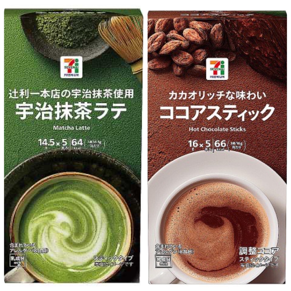 [現貨]日本7-11限定 日本711可可歐蕾 抹茶歐蕾 抹茶拿鐵 沖泡飲品 日本7-11 日本超商 抹茶粉 抹茶牛奶