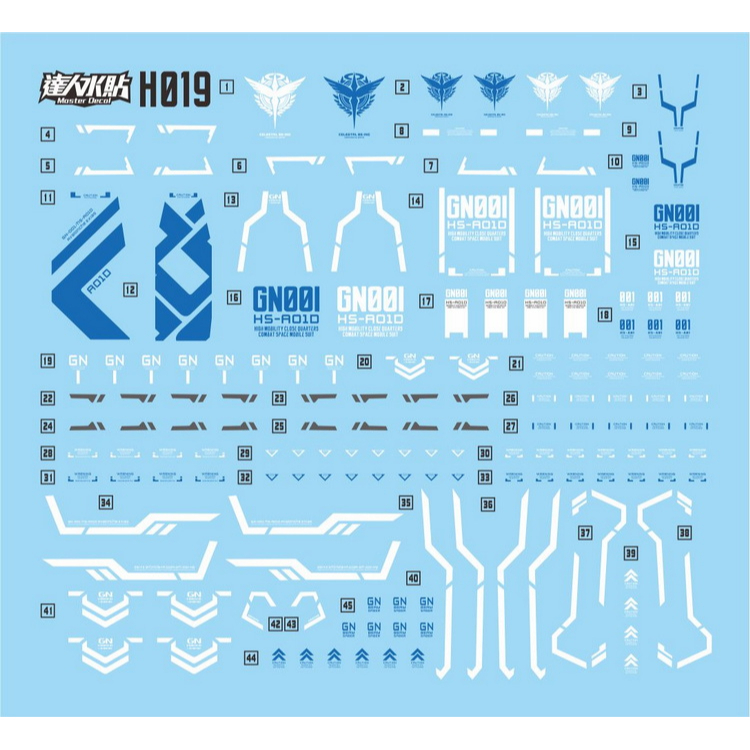 達人水貼 HG 1/144 雪崩型能天使 螢光 貨號DLH019