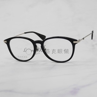 【LOOK路克眼鏡】GUCCI 光學眼鏡 黑 銀色鏡腳 GG1014OA 001