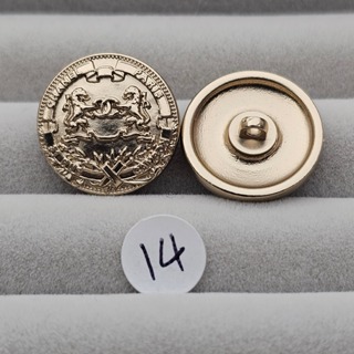 香奈兒 Chanel 鈕扣 14mm 金色 雙獅圖樣 金屬製 2個一組
