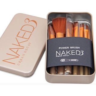 Urban Decay Naked3超柔軟羊毛專業彩妝香檳金化妝刷具組新手刷具組 腮紅刷唇刷眼 線刷修容刷 二手補描述