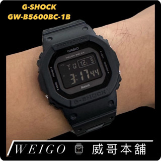 【威哥本舖】Casio臺灣原廠公司貨 G-Shock GW-B5600BC-1B 太陽能世界六局電波藍芽連線錶