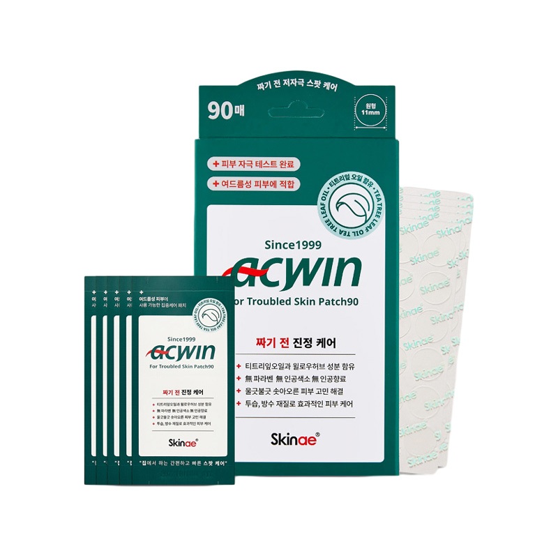 韓國 ACWIN 茶樹精油超薄隱型痘痘貼 90貼入 超大容量 隱形痘痘貼 痘痘貼