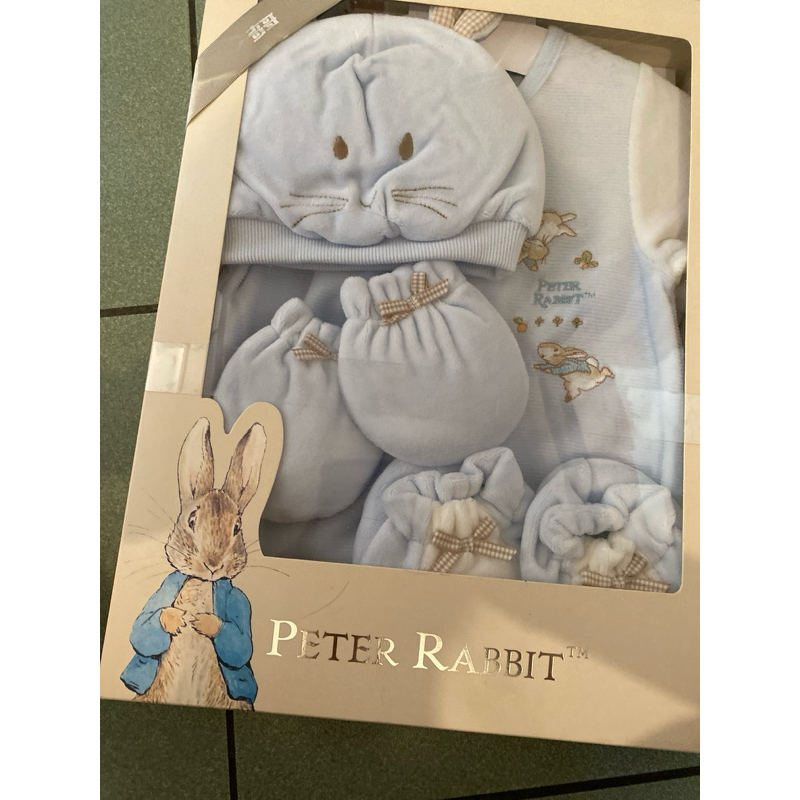 奇哥 彼得兔 兔臉繡花妙妙裝禮盒 藍PGD03206B(適合冬季)