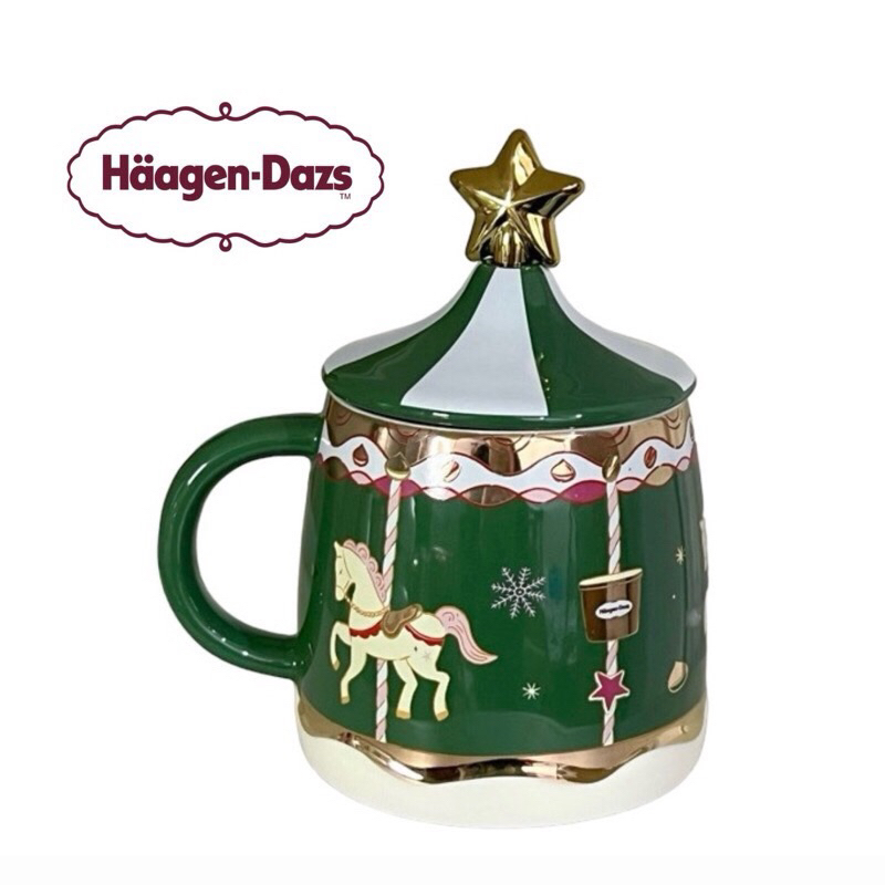 Haagen-Dazs 哈根達斯 旋轉木馬馬克杯  陶瓷馬克杯 咖啡杯 茶杯 水杯 陶瓷杯 商標收藏～交換禮物 聖誕禮物