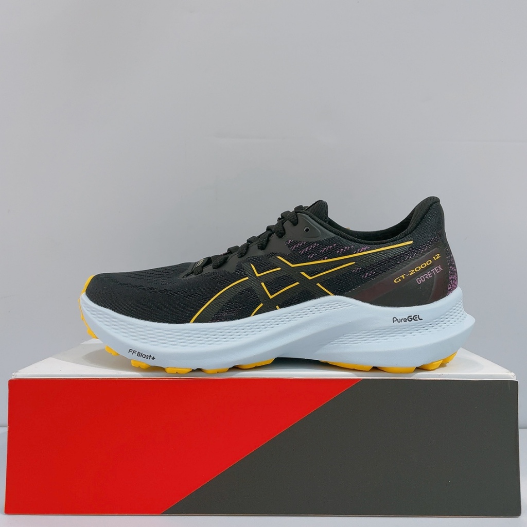 ASICS GT-2000 12 GTX 女生 黑色 舒適 防水 緩震 彈力 運動 慢跑鞋 1012B507-001